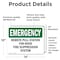 Signmission Remote Pull Station For Hood Fire Suppression Emergency Sign, Vinyl Decal, 14in x 10in, 2PK OS-2PACK-EM-D-1014-L-10417 - alternate 2